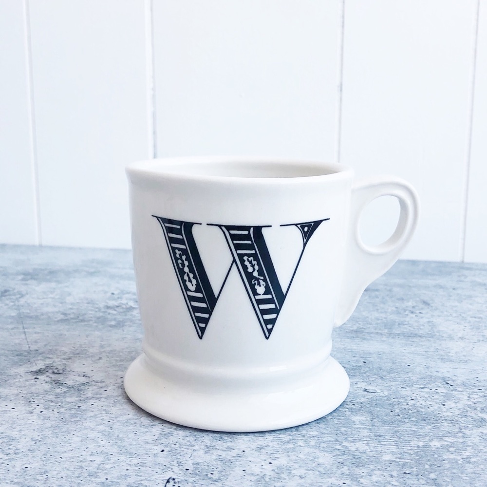 Anthropologie W Initial Monogram Mug